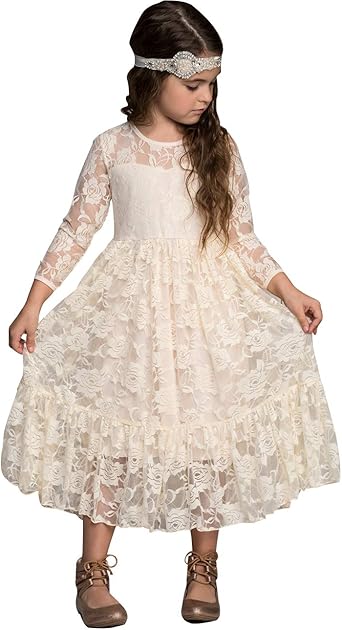 rustic flower girl dresses amazon