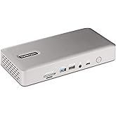 StarTech Thunderbolt 4 Dock, Quad 4K Win, Dual 4K Mac, 16-Port 40Gbps, 100W | Driverless USB4 and Thunderbolt, Up to four 4K 60Hz on Windows, Dual 4K 60Hz on M3/M4/M5 MacBooks, Intel/AMD/Snapdragon