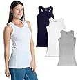 Emprella Tank Tops for Women 3 Pack Assorted Ribbed Racerback Tanks