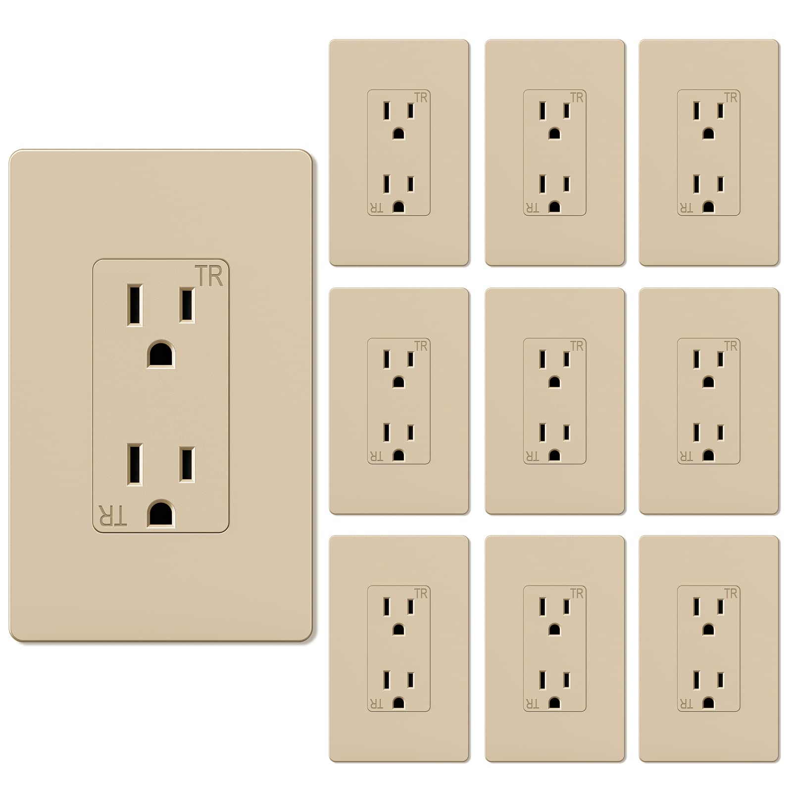 WEBANG Decorator Receptacle Outlet, Screwless Wall