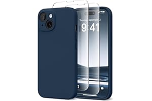 SuydanBox Magnetic for iPhone 15 Case, Compatible with MagSafe, [Full Camera Protection][2 Screen Protectors] Silicone Slim Shockproof Protective Phone Case for iPhone 15 6.1",Cobalt Blue