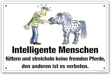 Schild Intelligente Menschen Bitte Nicht Futtern Nicht Streicheln Amazon De Haustier