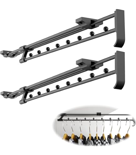 Clothes Cabinet Short Adjustable Closet Rod Autuwintor Pull Out