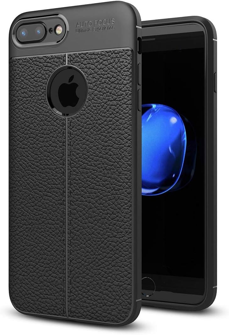 iPhone 7 Plus Case,iPhone 8 Plus Case,Carbon Fiber Leather Texture Design Slim Fit Ultra-Thin Flexible TPU Anti-Scratch Shock Proof Dust Lightweight Protective Phone Cover for Apple iPhone 7 8 Plus