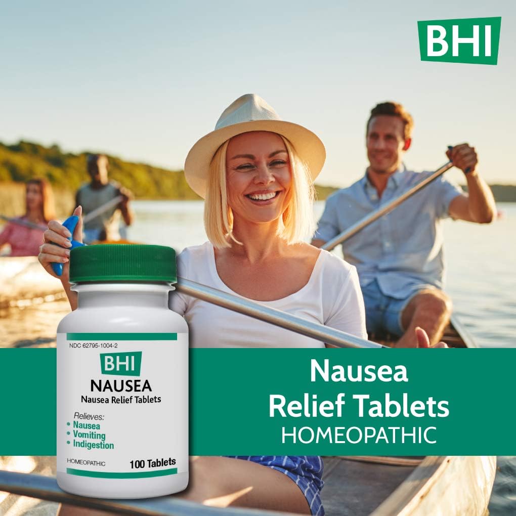 BHI Nausea Relief Natural, Safe Homeopathic Relief - 100 Tablets: Health & Personal Care