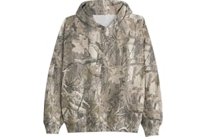 ACCPUR Women Oversized Fleece Camo Hoodies Maple Leaf Hooded Sweatshirt Casual Long Sleeve Fall Pullover Tops With Pockets