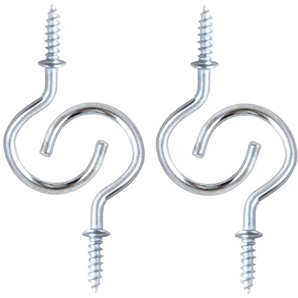 Buy 1 1 4 Inches Zinc Plated Ceiling Screw Hooks For Hanging Pack