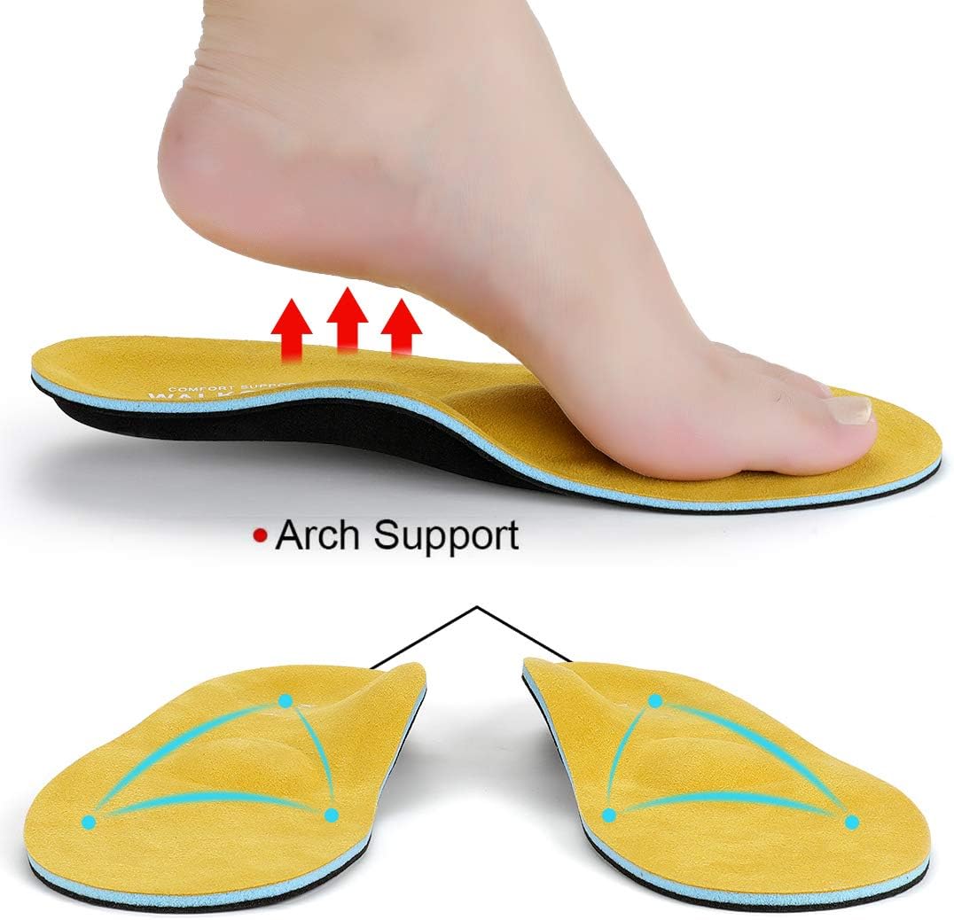 Walkomfy Full Length Orthotic Inserts Arch Support Insole, Insert for Flat Feet,Plantar Fasciitis,Feet Pain,Insoles for Men & Women (Mens 6-6 1/2 | Womens 8-8 1/2): Health & Personal Care