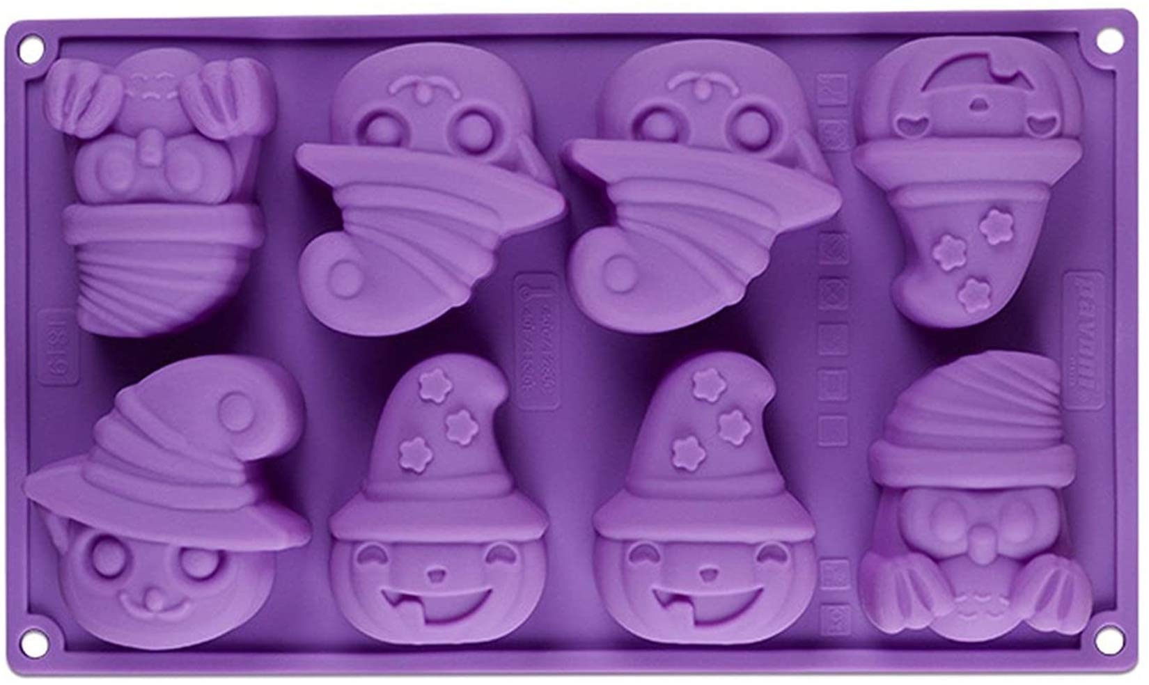 Halloween Pumpkin Witch Ghost Silicone Baking Mould, FantasyDay Anniversary Birthday Tray-Wedding Festival Party Silicone Cake Mold for Muffin Brownie Cornbread Candy Chocolate Butter Soap Gummy Bread