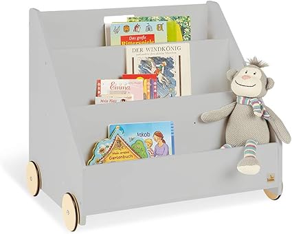 childrens bookcase on wheels