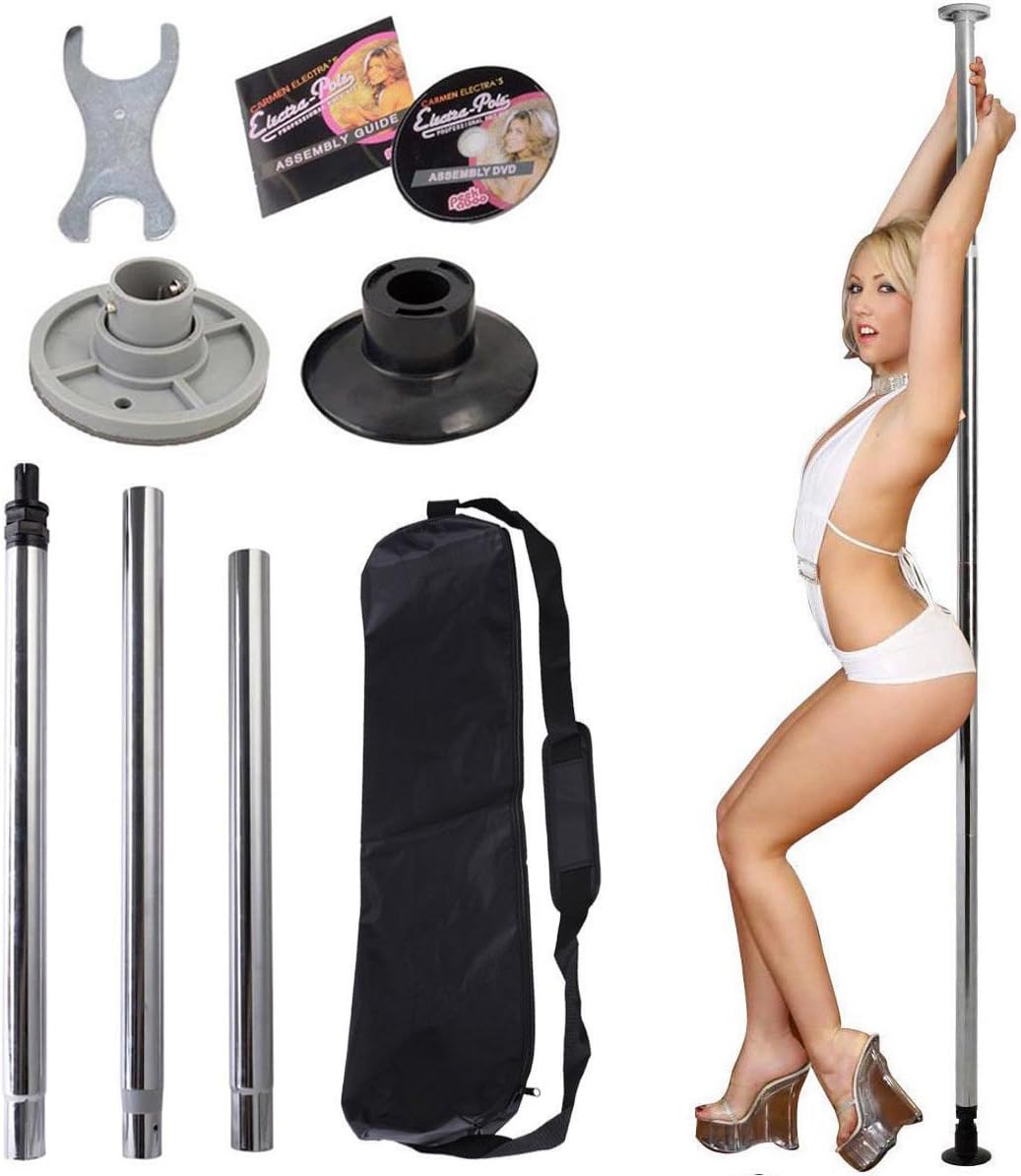 HPcutter Dance Pole Dancing Pole Stripper Dancing Pole 50mm Silver Exercise Fitness Suitable for Club Party (AMATEUR SILVER)