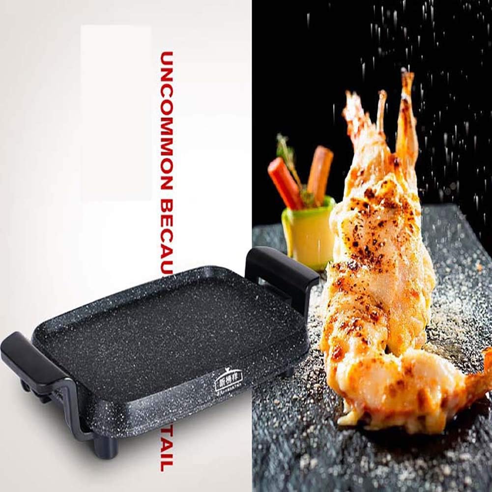 review BTSSA Indoor & Outdoor Lectric Non-Stick Grill Adjustable Temperature Control, Faster Heat Up, Low-Fat Meals,Dishwasher Safe Easy to Clean Design, 1500W