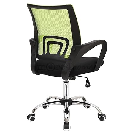 Elecktra Mesh Low Back Computer Staff Rotating Metal Task Cushion Chair W/Wheels Adjustable Tilt Chair for Computer & Office Desk -Green