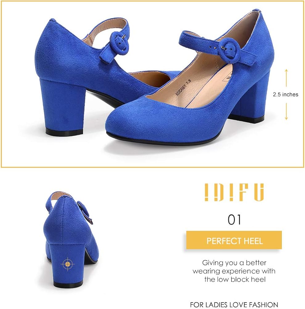 IDIFU Womens Candy Mary Jane Shoes Low 