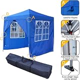 Panana 3x3m Waterproof Pop Up Gazebo Tent with Side Walls - Blue view 5