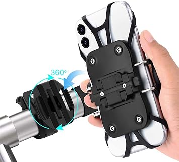 Amazon 自転車用スマホホルダー スマホホルダー オートバイ 脱着可能タイプ 360度回転可能 振れ止め 脱落防止 Gpsナビ 携帯 固定用 マウント スタンド 4 6 5インチiphone Android 多機種対応 Compaq アクセサリーホルダー