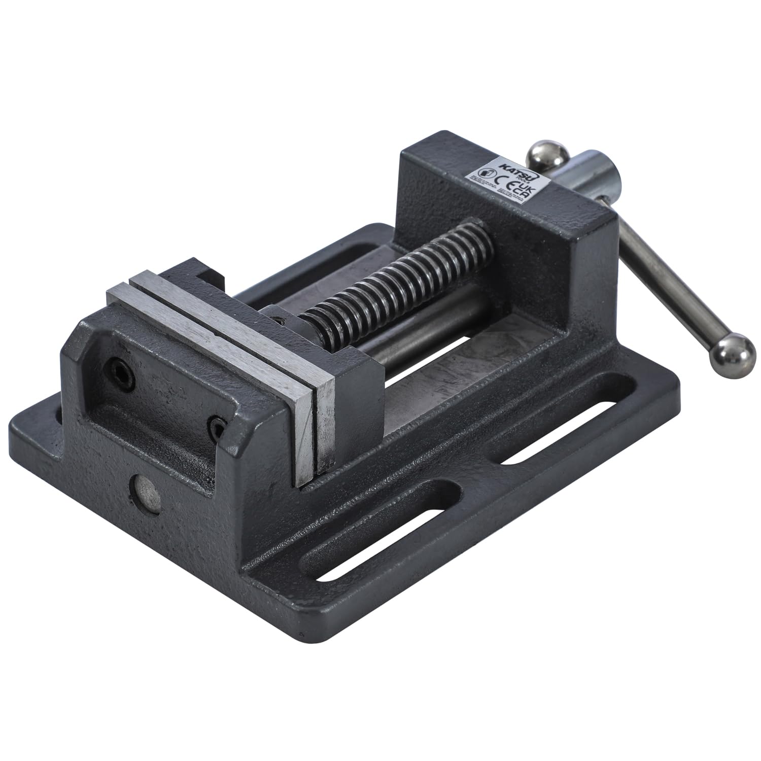 KATSU Drill Press Vice 3 Inch (75mm) with Guiding Bar, Professional Quality Pillar Drill Bench Clamp for Workshop and Milling Machines 4022703
