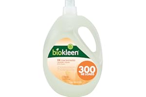 Biokleen Natural Laundry Detergent Liquid - 300 Loads- Eco Friendly Concentrated Plant Based Safe for Kids and Pets No Artificial Colors or Preservatives