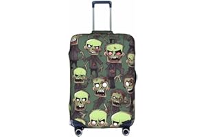 YQxwJL Many Zombies Print Travel Luggage Cover, Elastic Suitcase Cover Protector, For 18-32 Inch Baggage Suitcase, White, Sma