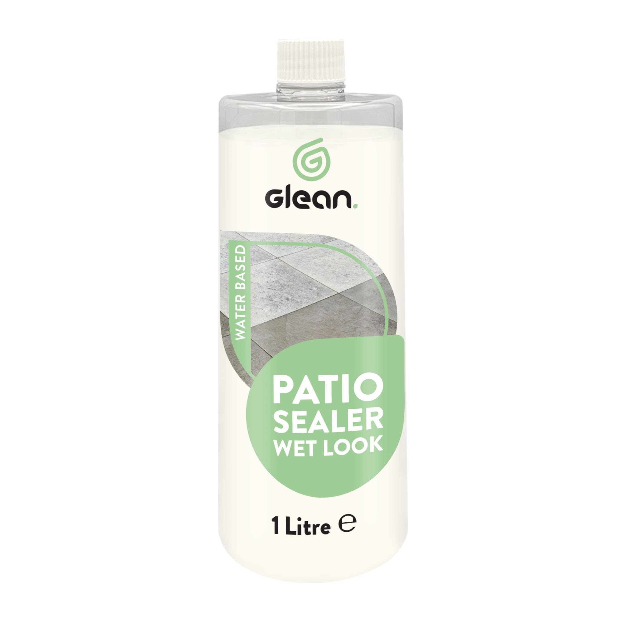 GLEAN Wet Look Patio Sealer | 1L | Natural Colour Enhancing Clear Sealant for Paving, Patios, Blocks, Indian stone | Impregnating Sealer | Breathable, Water-Based Formula | Interior & Outdoor