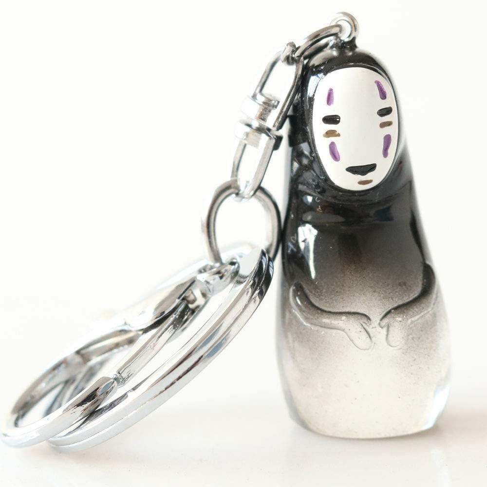 1 pc Studio Ghibli Spirited Away No Face Kaonashi Spirit Figure Phone Pendant Chain Keychain