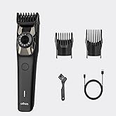 othos Hair Beard Trimmer,Cordless with Adjusting Wheel, USB Type C Rechargeable, 2 Guide Combs,Cleaning Brush