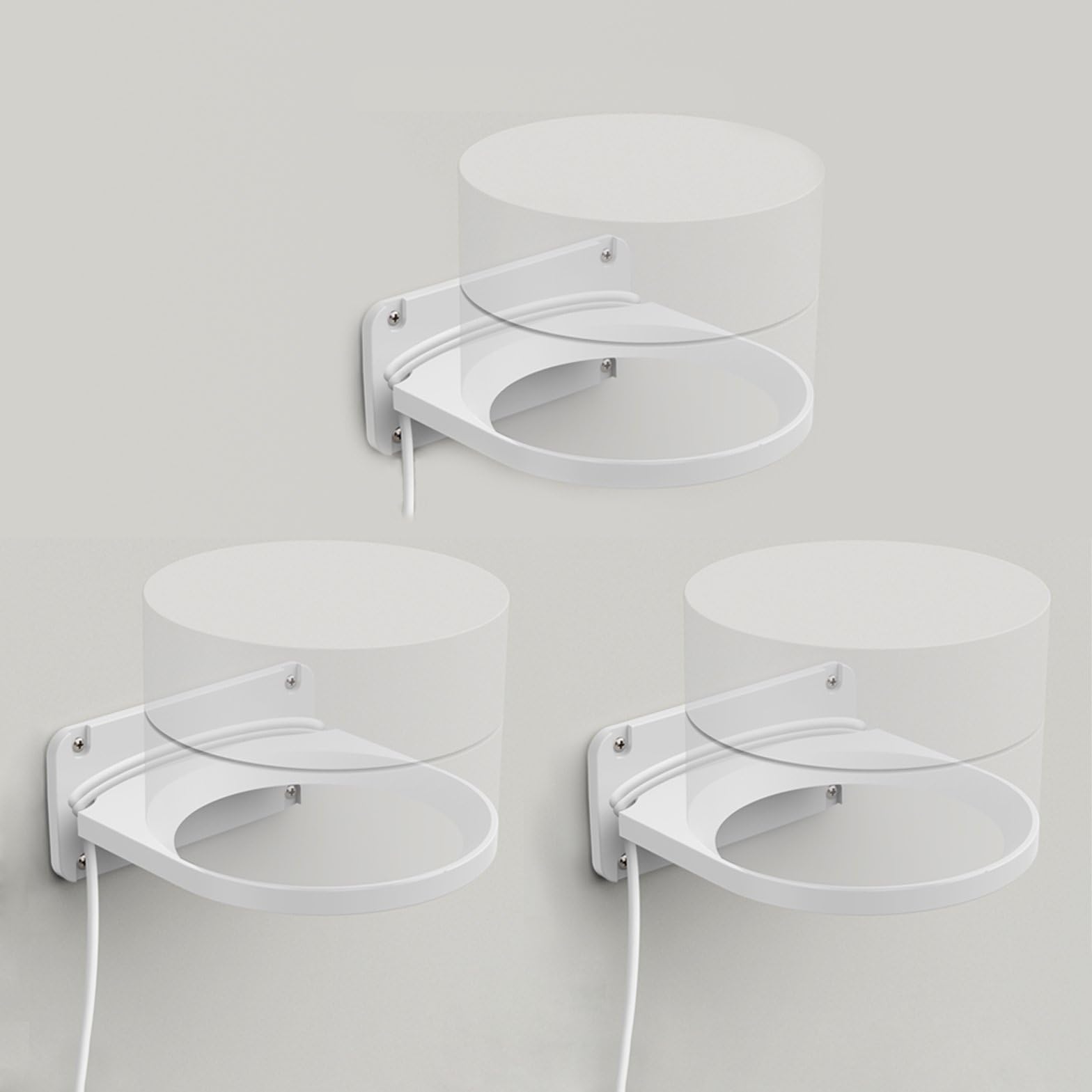 LykusSource Google WiFi Wall Mount Bracket, Signal as Good as Placed On the Table, Built-in Power Cord Organizer (3-Pack)