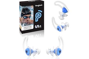 Hearprotek 2 Pairs Swimmer Ear Plugs, Upgraded Custom-fit Water Protection Adult Swimming earplugs for Swimmers Water Pool Sh