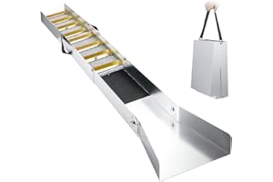 OKSTENCK Folding Aluminum Alloy Sluice Box, Portable Gold Mine Water Box Equipment, Panning Kit With Miner's Moss for Collect