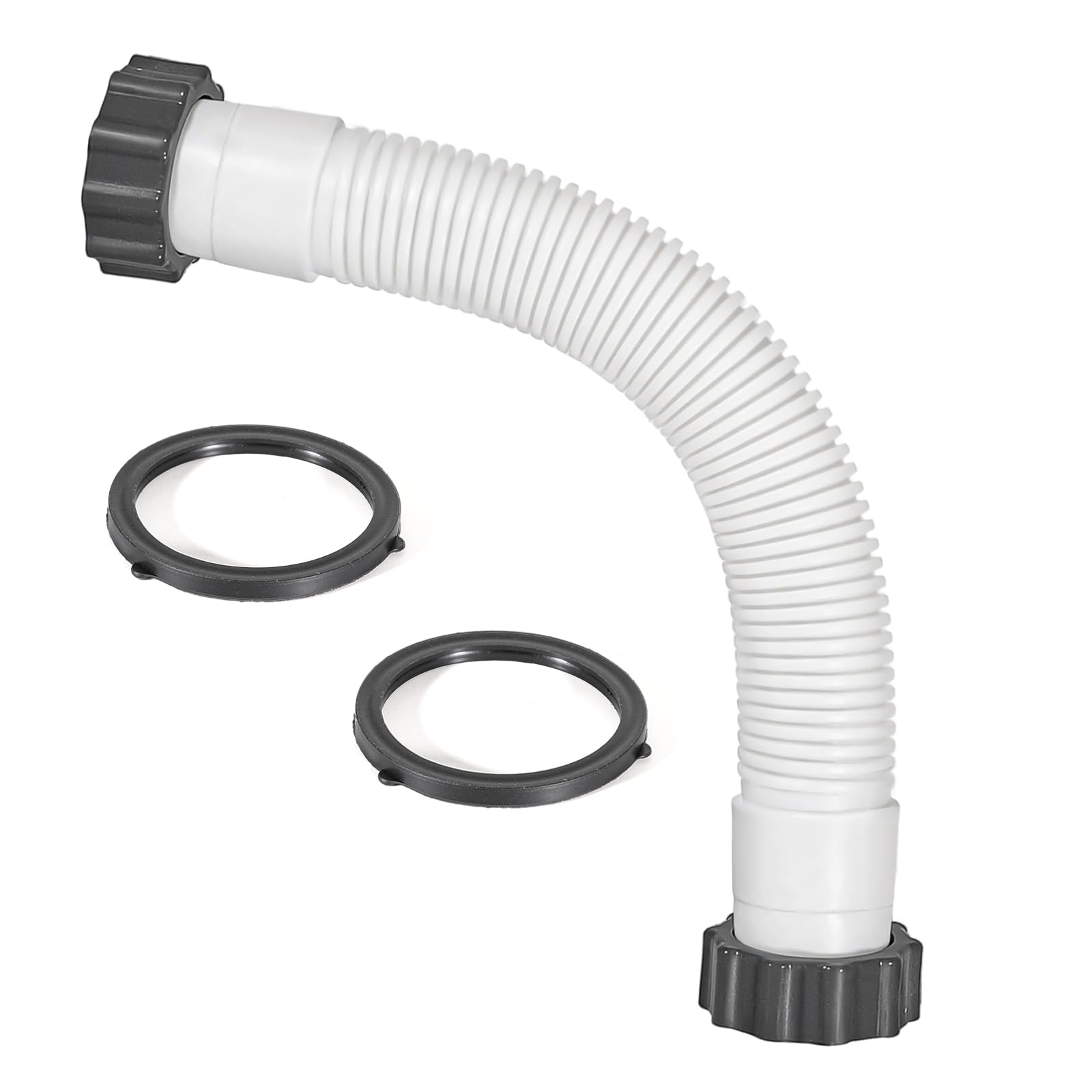 Photo 1 of 1 Pack11535 Pool Sand Filter Pump Hose for Intex Pool Hose Interconnecting Replacement 16" for Intex 26371CA 26371EH 28647EG 1.5" Sand Filter Pumps and Saltwater System