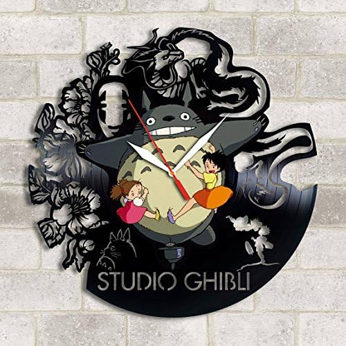 Studio Ghibli Vinyl Record Wall Clock - Get unique of home room wall decor - Gift ideas for boys and men – Unique Art Design