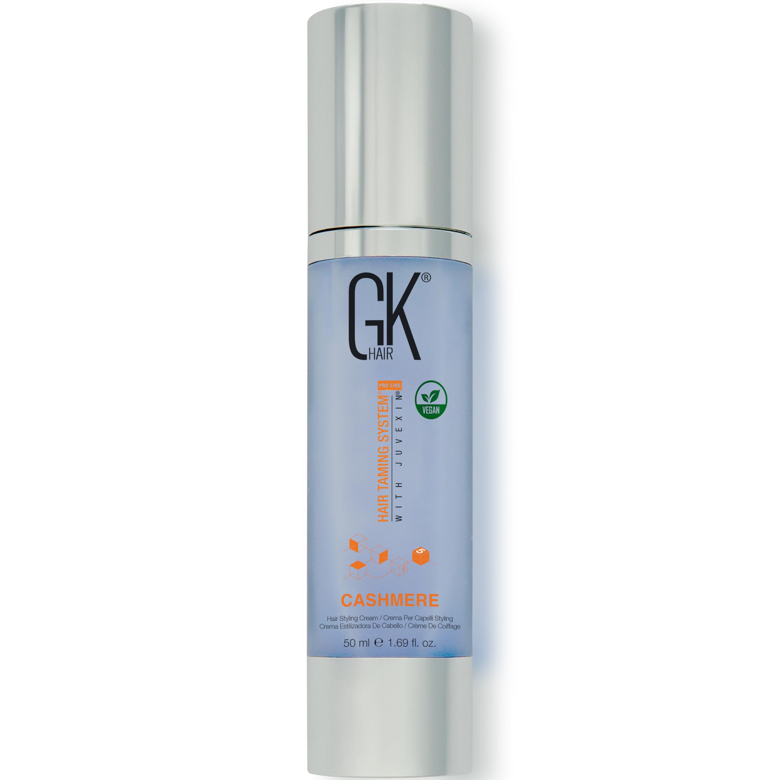 GK HAIR Leave in Cashmere 50ml- Hair Smoothing and Styling Cream Argan Oil for Anti-Frizz Sleek Shine and Hydrates Dry Damaged and Unmanageable Hair Repair