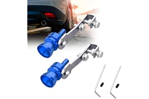 leediga Pack-2 Turbo Sound Whistle Simulators, 4 Inches x 0.9 Inches Exhaust Pipe Roar Makers, Automobile Modification Accessories, Universal for Most Cars, Trucks and Vans (Blue #M)