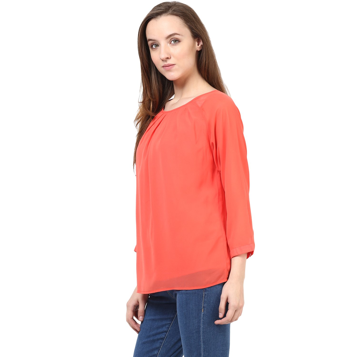 rare coral pink top (ep1018a)