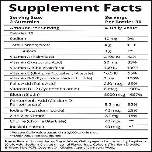 SugarBearHair Vitamins, 60 Count (1 Month Supply) Health & Household, Vitamins & Dietary Supplements, Vitamins, Hair, Skin & Nails Complex