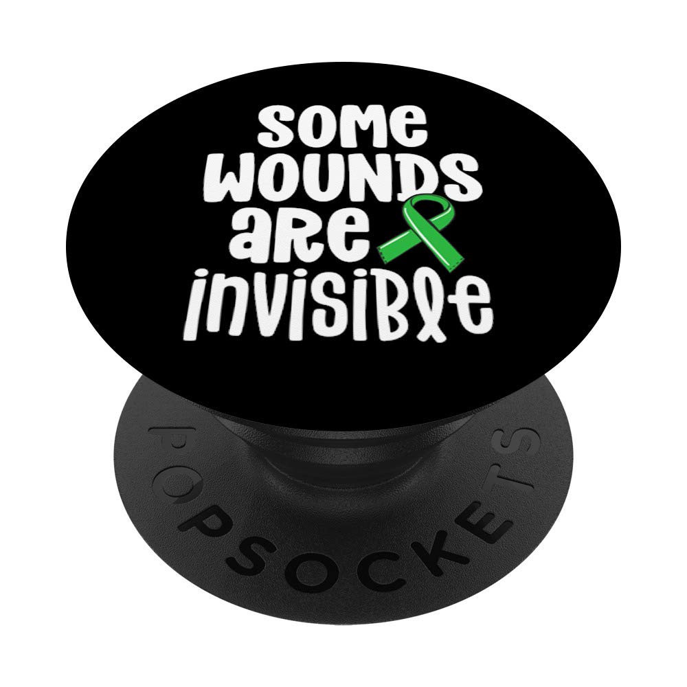 Mental Health Awareness Shirt Some Wounds Are Invisible PopSockets PopGrip: Swappable Grip for Phones & Tablets