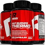 Fat Burner Thermo+ - Advanced Metabolism Booster Thermogenic for Weight Loss - Includes Acetly L-Carnitine, Green Coffee, Garcinia & Yohimbine - 120 Vegetable Capsules