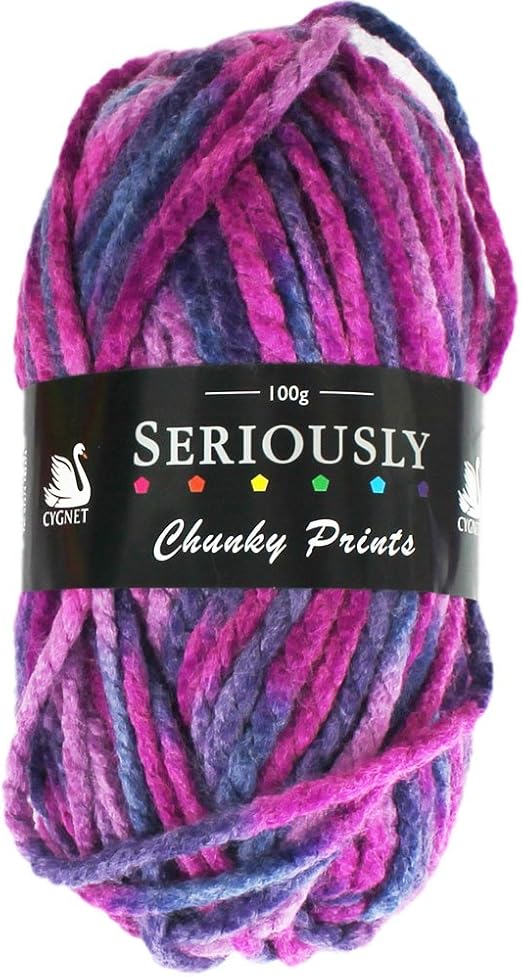 Wool 100g SERIOUSLY CHUNKY Knitting Acrylic Yarn 809 Candyfloss