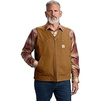Carhartt Mens Relaxed Fit Firm Duck Insulated Rib Collar Outerwear Vests,  Carhartt Brown, Small US at Amazon Men's Clothing store: Outerwear Vests