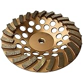 7" Diamond Grinding Wheels for Concrete or Masonry, 24 Turbo Segments, #30/40 Grit, Medium Bond, 5/8"-11 Arbor