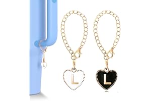 WLEAD Letter Charm Accessories for Stanley Cup – Cute 2-Piece Set for 20, 30, and 40 oz Tumblers with Handle, Perfect for Women and Girls