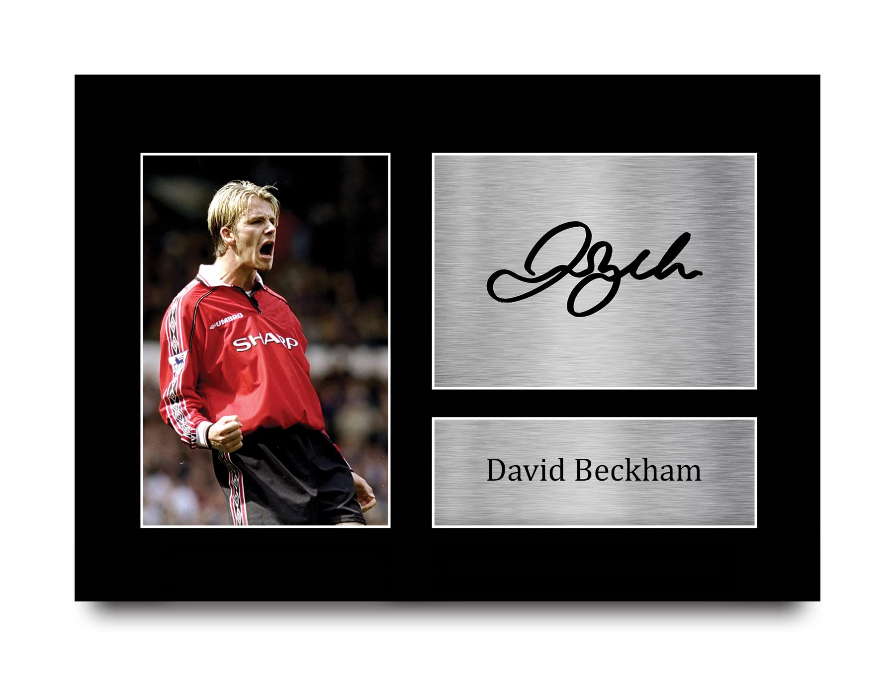HWC Trading David Beckham Gift Signed A4 Printed Autograph Gifts Photo Display — image 1