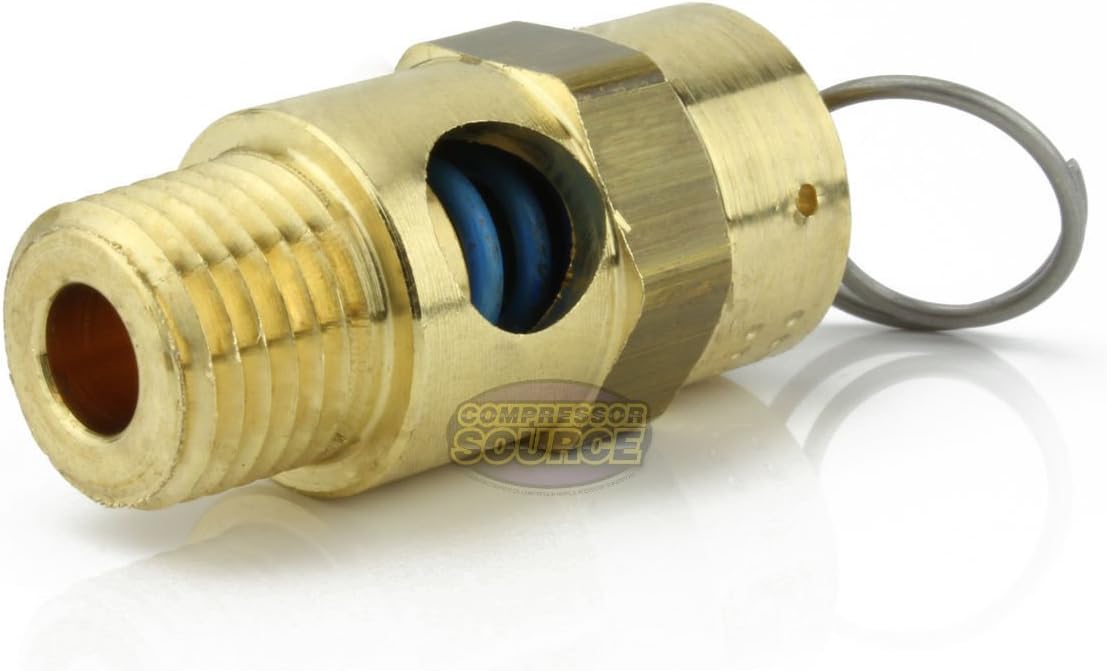 New 1/4" ASME Brass Safety relief Valve 175 PSI American made Compressed air pop off valve: Home & Kitchen