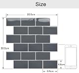 Yoillione Thicker Peel and Stick 12x12 Grey Metro Tile 4-10 Sheets view 5