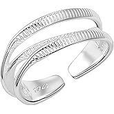 Zikichiky Silver Stacking Wrap Open Ring Handmade Thumb Adjustable Rings for Women