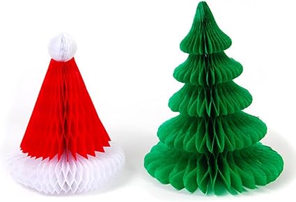 Amazon Com Santa Hat And Christmas Tree Honeycomb Pop Uptable