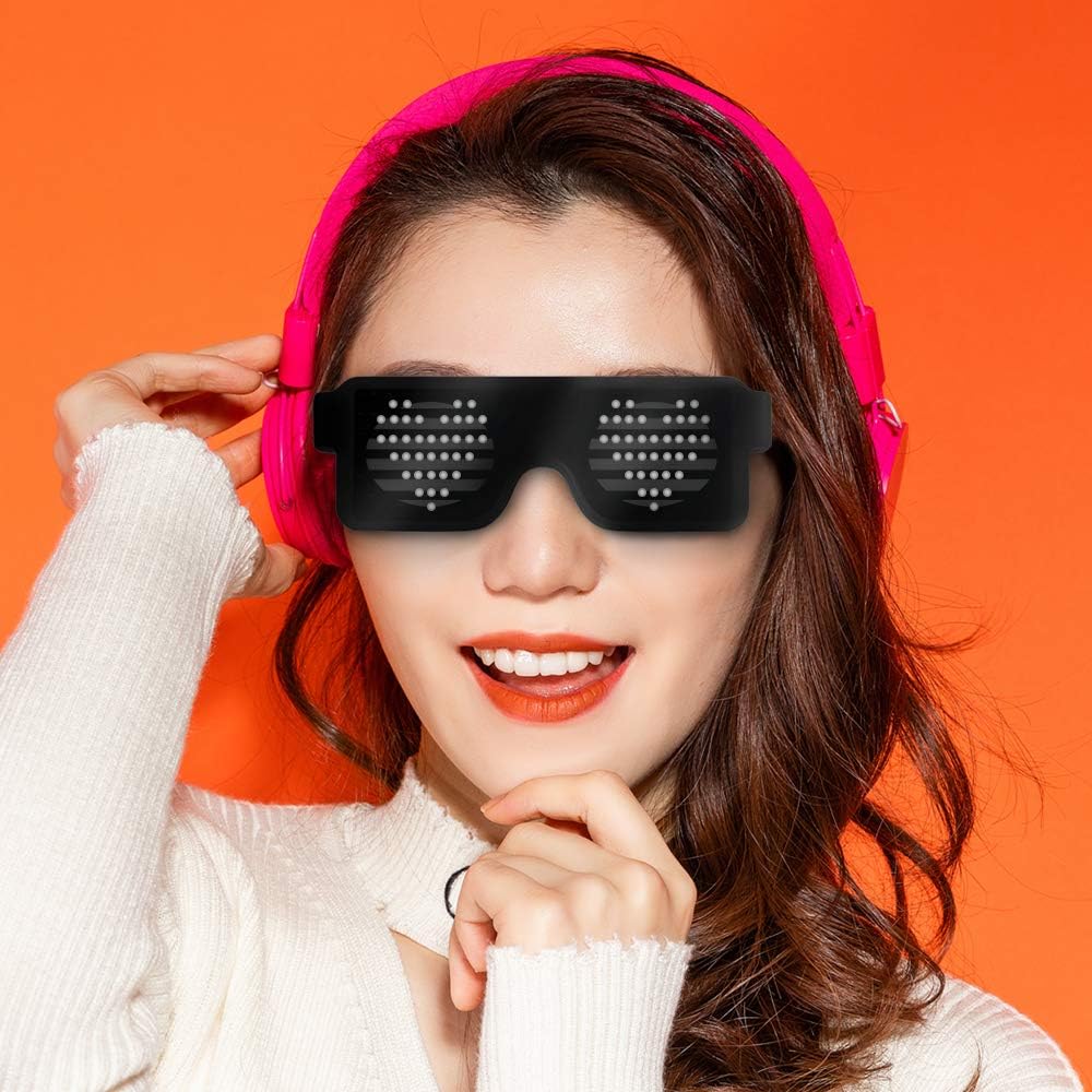 LED Glasses for EDM Shows, Light Show, Costume Parties, Rave Concerts, Nightclub, Comic Exhibition, Mask Décor, Bar, Graduation Party Gift