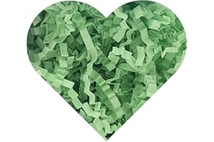 YHXKJ Crinkle Paper for Gift Box (1/2 LB) Crinkle Cut Paper Shred Filler,Shredded Paper Filler Packing Gift Wrap Easter Basket Grass Filler-Light Green