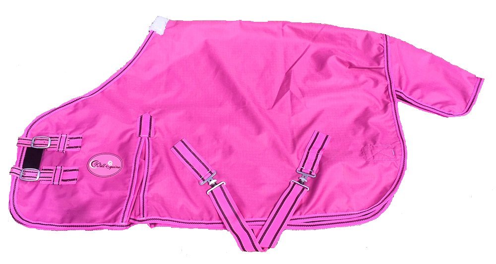 Cwell Equine New Mini Lightweight Turnout Shetland Rug Pony Rug Foal Rug No Fill Choice of Sizes & Colors (3 feet 3 inches, Pink)