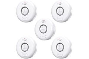 Fansitc Water Leak Detectors Sensor Alarm 5 Pack, 120dB Loud Water Leak Sensor, Wireless Sensitive Water Alarm, IP66 Waterproof Water Alert Device for Home Bathroom, Sink, Laundry, Window, Basement